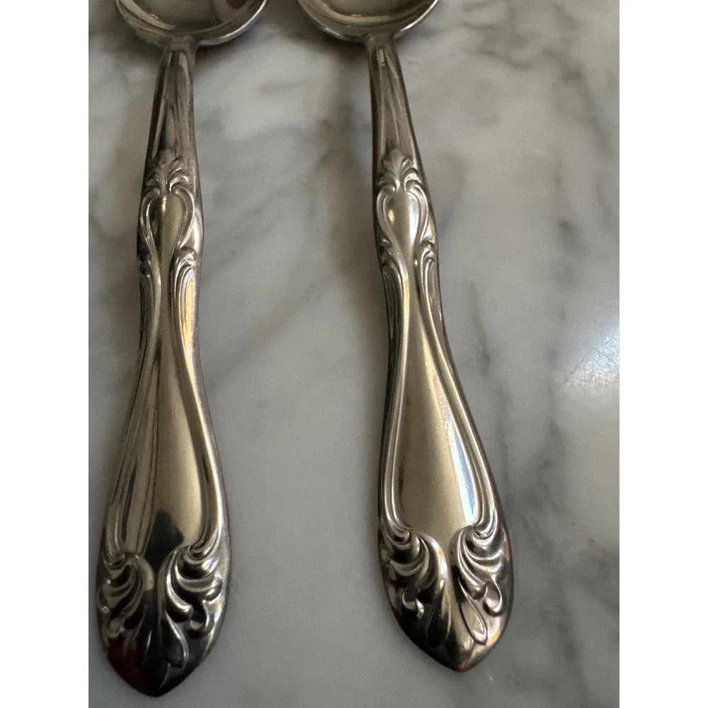International Superior INS118 Stainless Flatware 5pc Lot Spoons Forks USA VTG